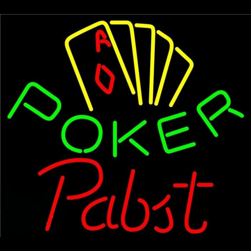 Pabst Poker Yellow Beer Sign Neon Sign