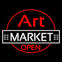 Art Market Open Neon Sign