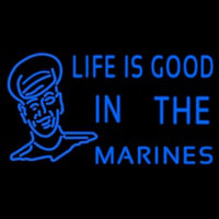 Blue Marine With Logo Neon Sign