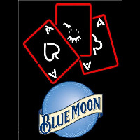 Blue Moon Ace And Poker Beer Sign Neon Sign