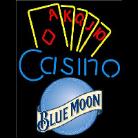 Blue Moon Poker Casino Ace Series Beer Sign Neon Sign