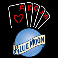 Blue Moon Poker Series Beer Sign Neon Sign