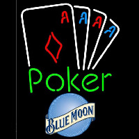 Blue Moon Poker Tournament Beer Sign Neon Sign