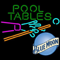 Blue Moon Pool Tables Billiards Beer Neon Sign