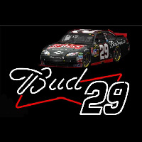 Bud with 29 Nascar Neon Sign