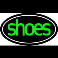 Green Cursive Shoes With Border Neon Sign