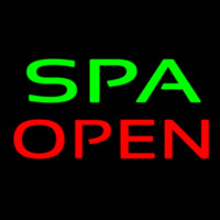 Green Spa Open Neon Sign