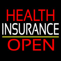 Health Insurance Open Neon Sign