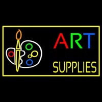 Muti Color Art Supplies With Palate Neon Sign