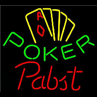 Pabst Poker Yellow Beer Sign Neon Sign