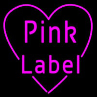 Pink Label Heart Neon Sign
