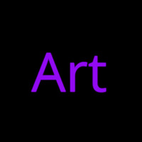 Purple Art Cursive Neon Sign
