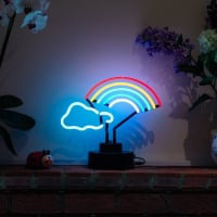 Rainbow Cloud Desktop Neon Sign