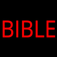 Red Bible Block Neon Sign