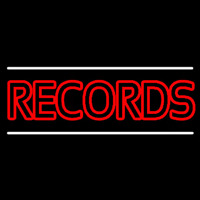 Red Colored Records Neon Sign
