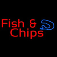 Red Fish And Chips Neon Sign