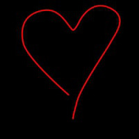 Red Heart Logo Neon Sign