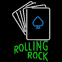 Rolling Rock Cards Beer Sign Neon Sign