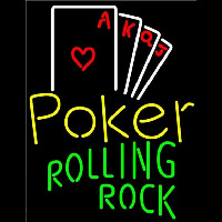 Rolling Rock Poker Ace Series Beer Sign Neon Sign