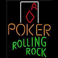 Rolling Rock Poker Squver Ace Beer Sign Neon Sign