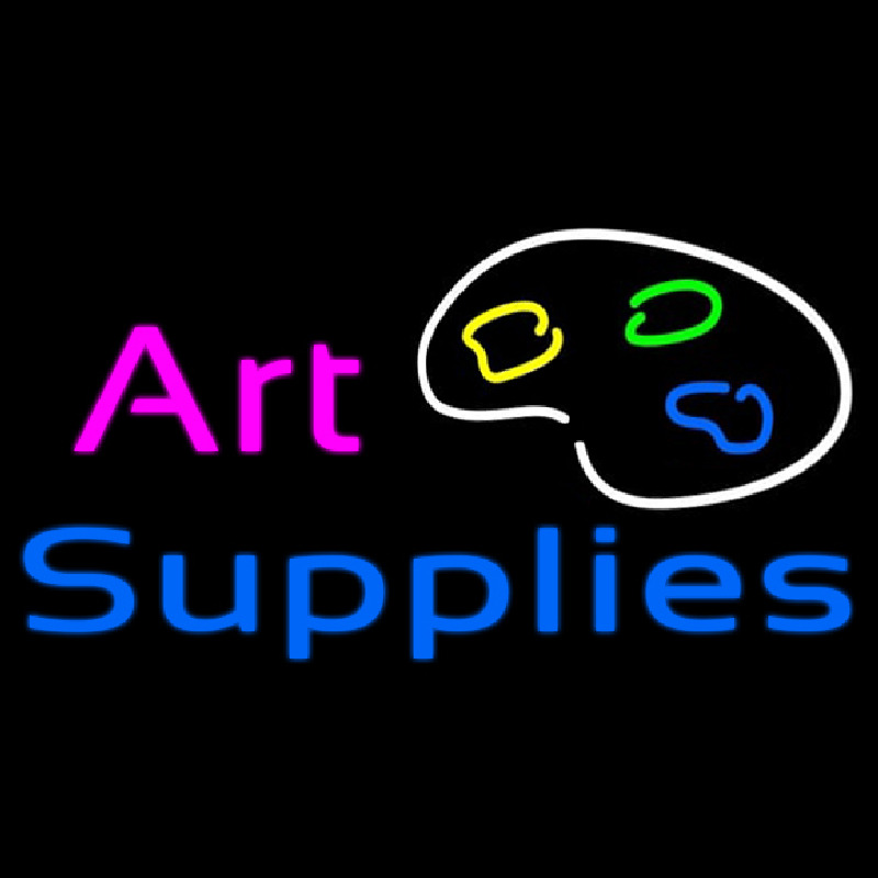 Art Supplies Neon Sign