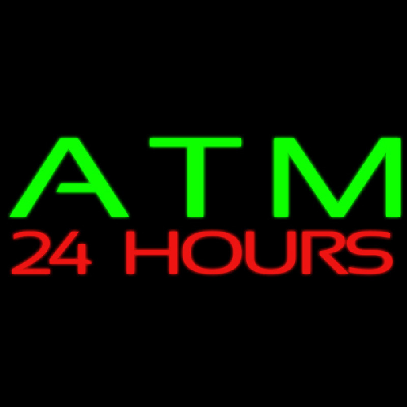 Atm 24 Hours Neon Sign ❤️