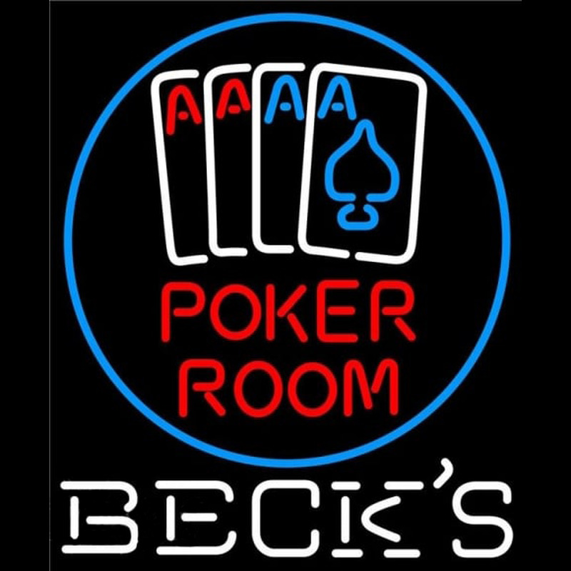 Becks Poker Room Beer Sign Neon Sign