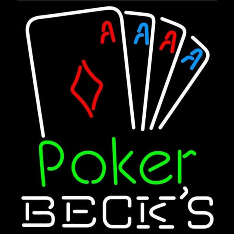 Becks Poker Tournament Beer Sign Neon Sign