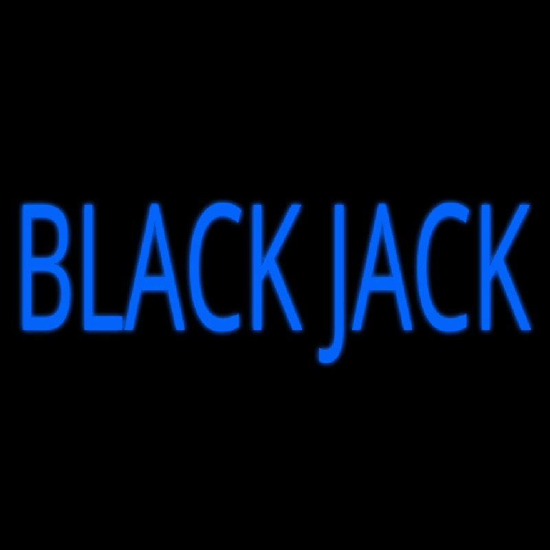 Blue Blackjack Neon Sign