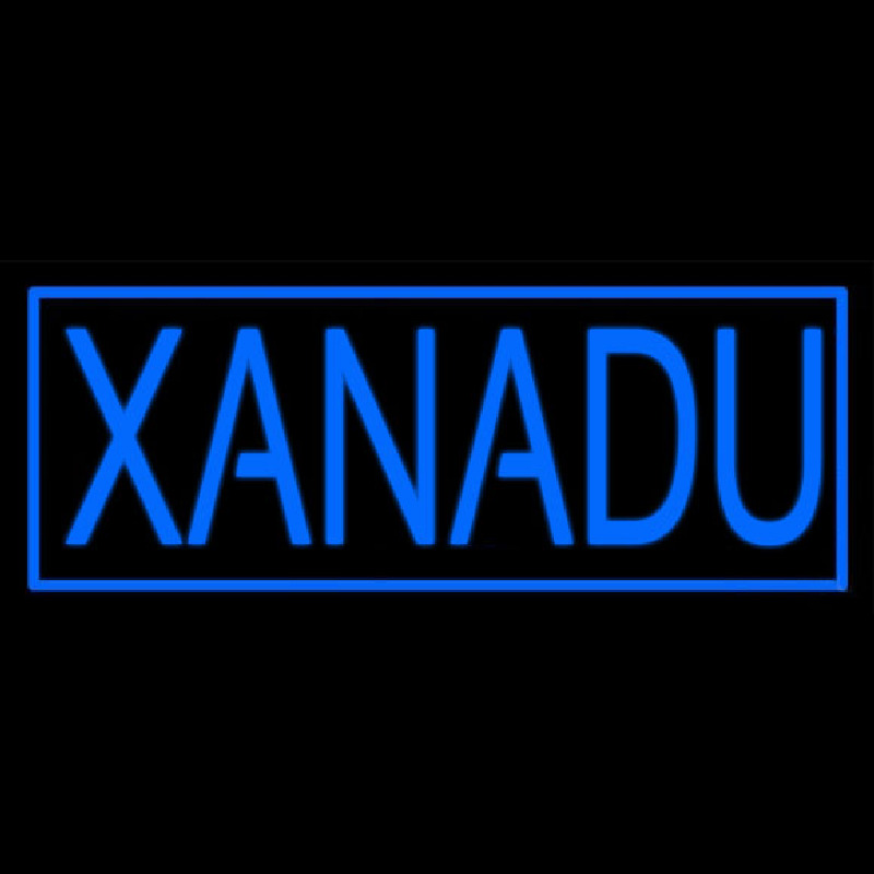 Blue Border Xanadu Neon Sign