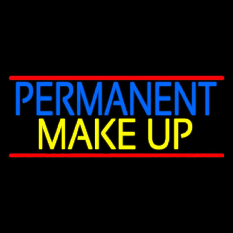 Blue Permanent Makeup Neon Sign