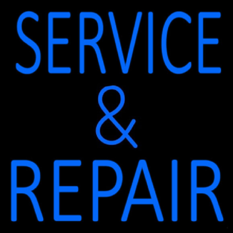 Blue Service And Repair 1 Neon Sign