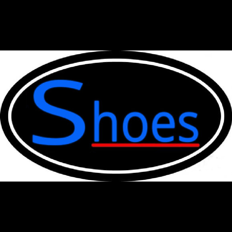 Blue Shoes Red Line Neon Sign