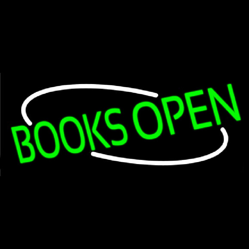 Books Open Neon Sign