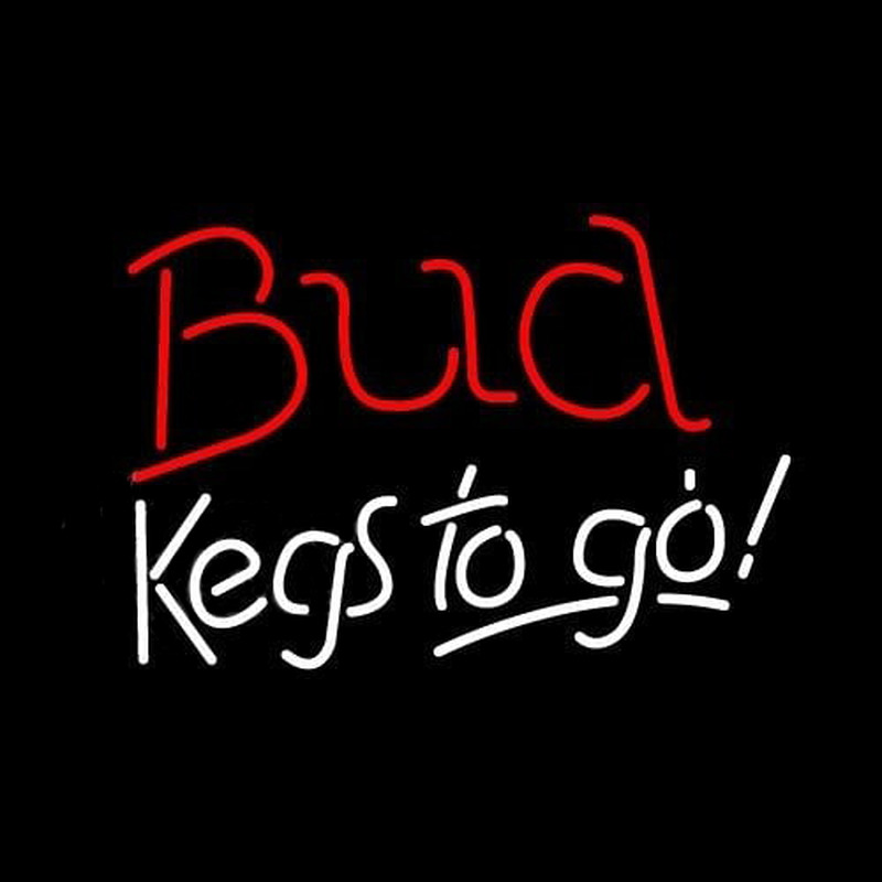 Bud Kegs To Go Beer Sign Neon Sign