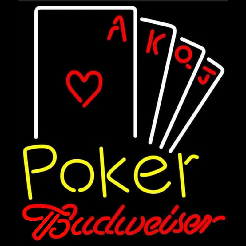 Budweiser Poker Ace Series Beer Sign Neon Sign