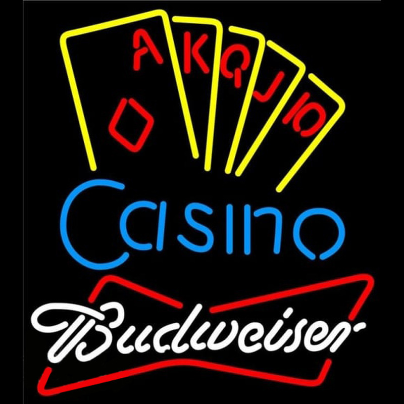 Budweiser Poker Casino Ace Series Beer Sign Neon Sign