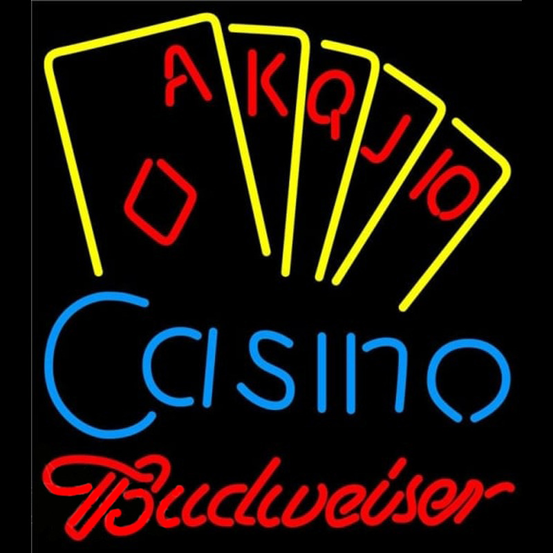 Budweiser Poker Casino Ace Series Beer Sign Neon Sign