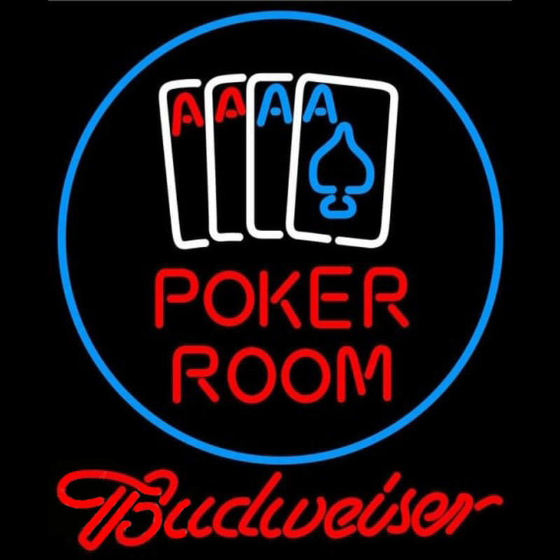 Budweiser Poker Room Beer Sign Neon Sign