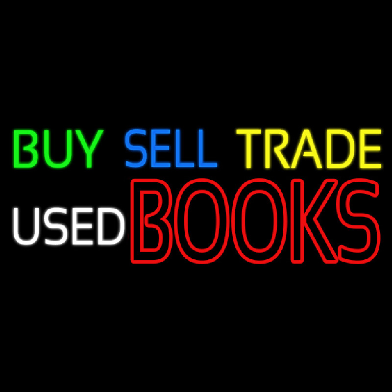 Buy Sell Trade Used Books Neon Sign