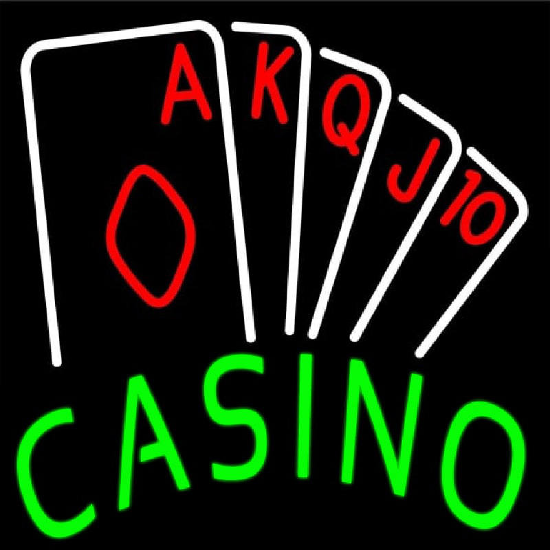 Casino Poker Hand Neon Sign