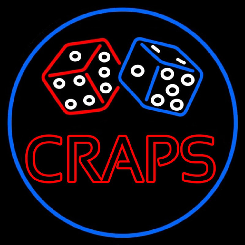 Craps Dise Neon Sign