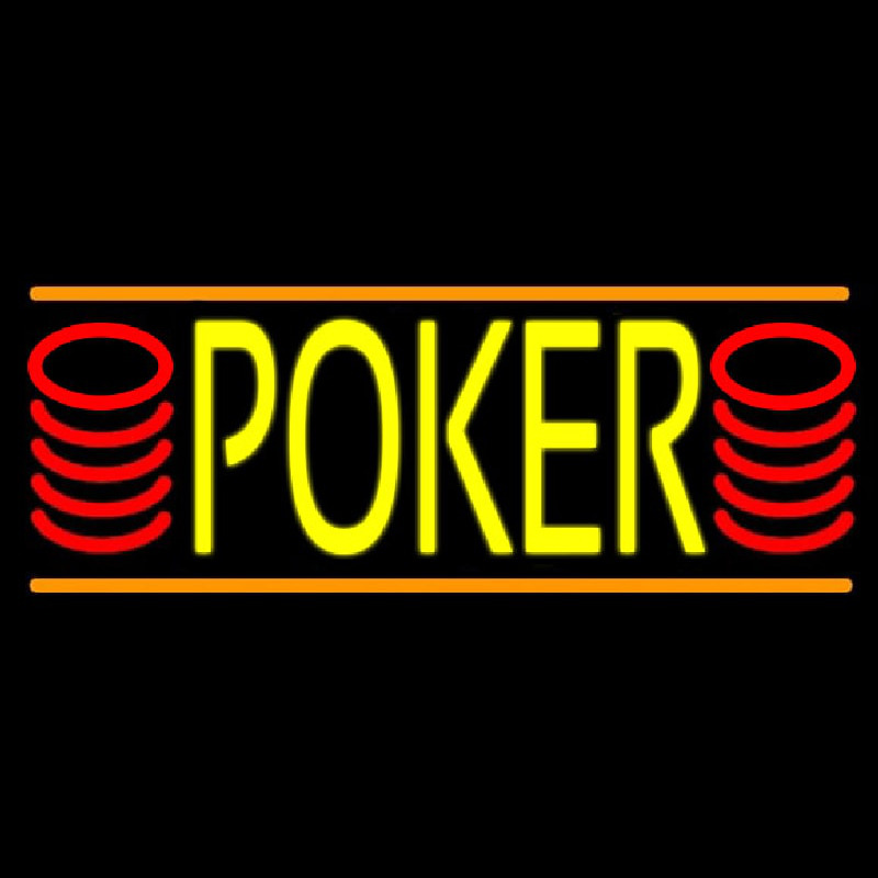 Double Storke Poker 6 Neon Sign