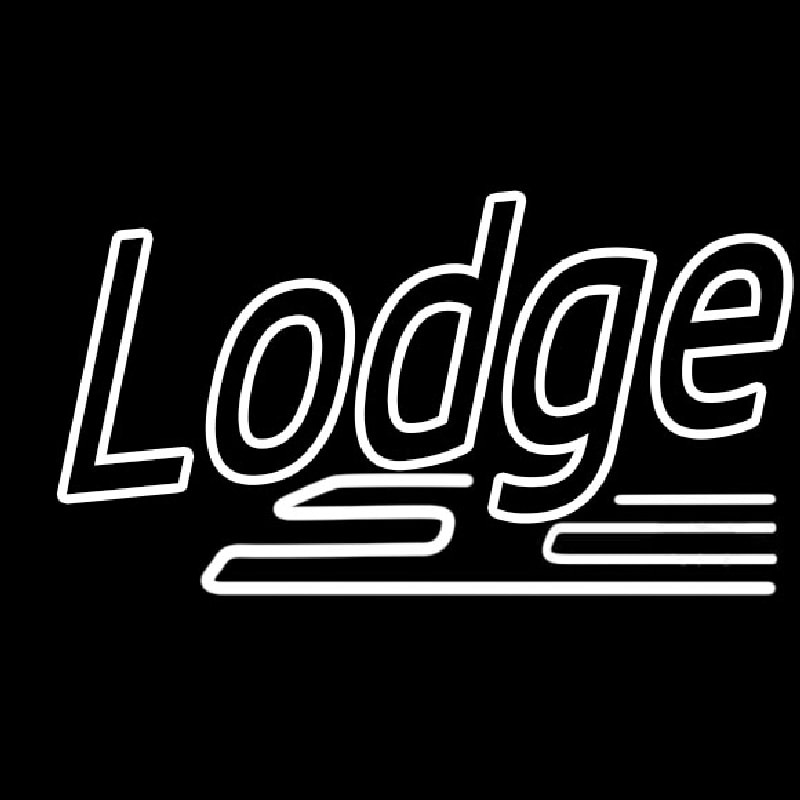 Double Stroke Lodge Neon Sign