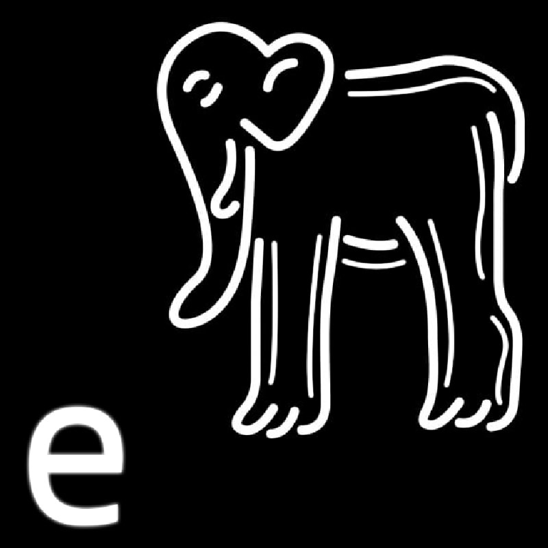 Elephant Logo Neon Sign