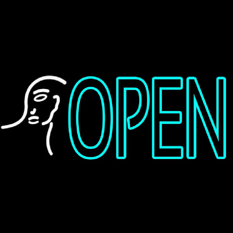 Girl Logo Open Neon Sign