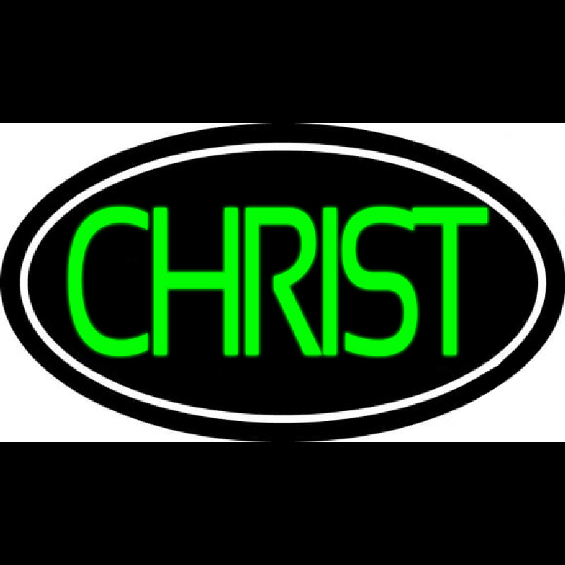 Green Christ Neon Sign