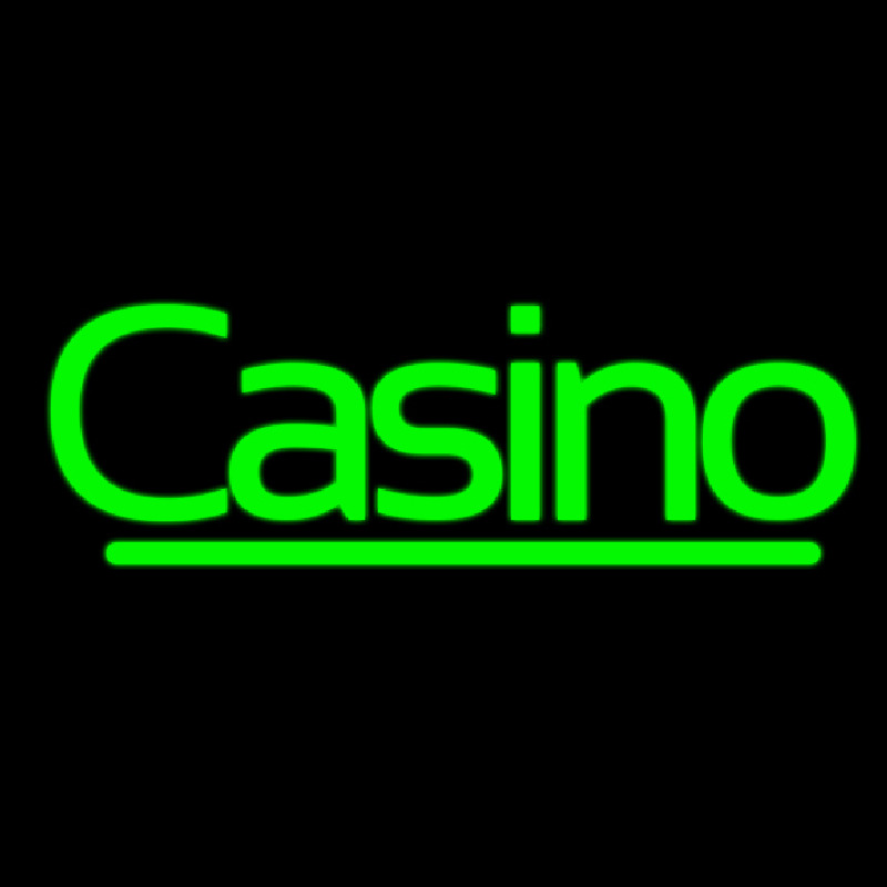 Green Color Casino Neon Sign