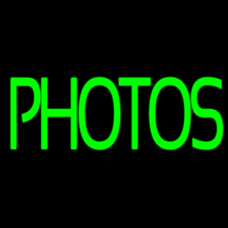 Green Double Stroke Photos Neon Sign