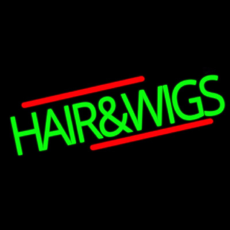 Green Hair And Wigs Neon Sign